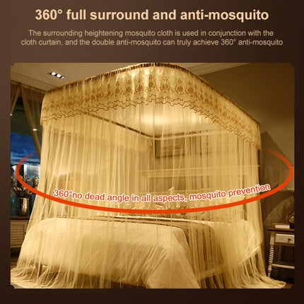 U-shaped Guide Rail Retractable Three-door Mosquito Net, 200x220 cm