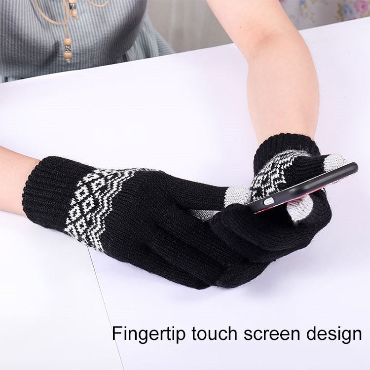Winter Touch Screen Gloves Women Men Warm Stretch Knit Mittens Imitation Wool Thicken Full Finger Gloves, White, Grey, Black, Yellow, Navy Blue, Kids White, Kids Black, A-Navy Blue, A-Black, A-White, A-Grey, B-Grey, B-Blue, C-Yellow, C-Blue, C-Purple��...