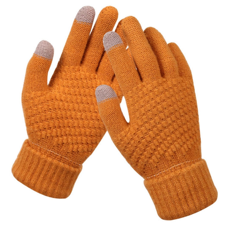 Winter Touch Screen Gloves Women Men Warm Stretch Knit Mittens Imitation Wool Thicken Full Finger Gloves, White, Grey, Black, Yellow, Navy Blue, Kids White, Kids Black, A-Navy Blue, A-Black, A-White, A-Grey, B-Grey, B-Blue, C-Yellow, C-Blue, C-Purple��...