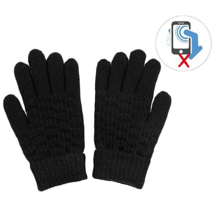 Winter Touch Screen Gloves Women Men Warm Stretch Knit Mittens Imitation Wool Thicken Full Finger Gloves, White, Grey, Black, Yellow, Navy Blue, Kids White, Kids Black, A-Navy Blue, A-Black, A-White, A-Grey, B-Grey, B-Blue, C-Yellow, C-Blue, C-Purple  ...