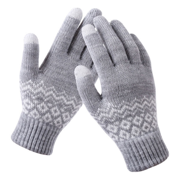 Winter Touch Screen Gloves Women Men Warm Stretch Knit Mittens Imitation Wool Thicken Full Finger Gloves, White, Grey, Black, Yellow, Navy Blue, Kids White, Kids Black, A-Navy Blue, A-Black, A-White, A-Grey, B-Grey, B-Blue, C-Yellow, C-Blue, C-Purple��...