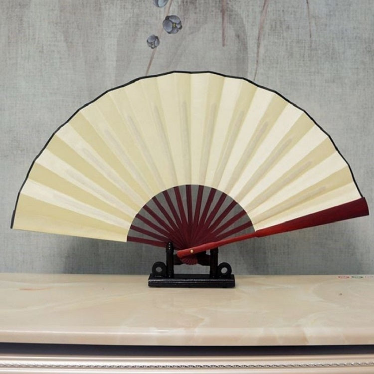Pure Color Blank Silk Cloth Folding Fan Chinese Style Calligraphy Painting Fan