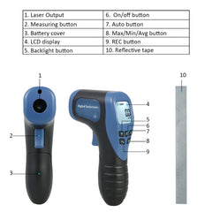 Non-contact High-precision Tachometer Digital Display Motor Speedometer