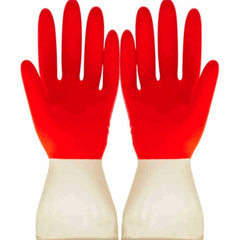 1 Pair Household Two-color Washing Gloves Housework Cleaning Laundry Dishwashing Latex Gloves, S, M, L, XL