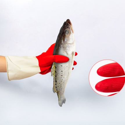 1 Pair Household Two-color Washing Gloves Housework Cleaning Laundry Dishwashing Latex Gloves