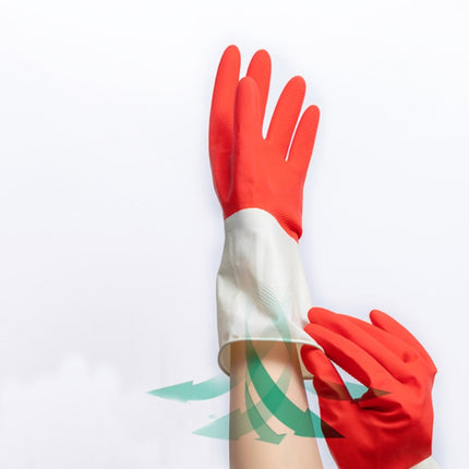 1 Pair Household Two-color Washing Gloves Housework Cleaning Laundry Dishwashing Latex Gloves, S, M, L, XL