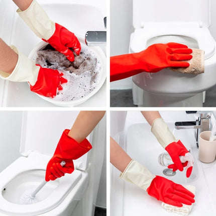 1 Pair Household Two-color Washing Gloves Housework Cleaning Laundry Dishwashing Latex Gloves, S, M, L, XL