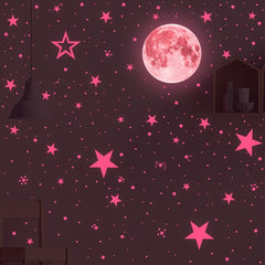 AFG33003 Home Decoration Luminous Stars Moon PVC Stickers, Specification:Green Moon 12cm, 27PCS Star, 27PCS Star + 30cm Moon, 30cm Pink Moon, 20cm Pink Moon, 10cm Pink Moon, 30cm Blue Moon, 20cm Blue Moon, 10cm Blue Moon, 30cm Green Moon, 20cm Green Mo...