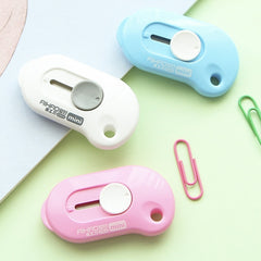 Cute Solid Mini Portable Knife Paper Cutter Razor Blade Office Stationery