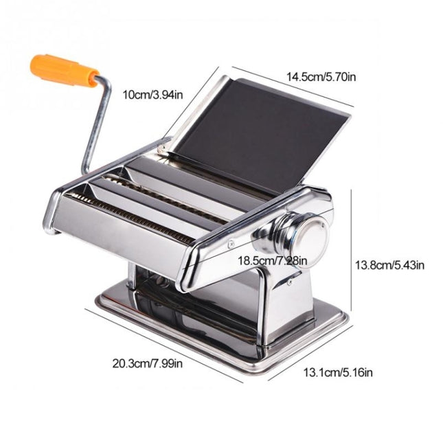 Household Stainless Steel Pasta Making Machine Manual Noodle Maker Spaghetti Hand Cutter, Noodle Maker