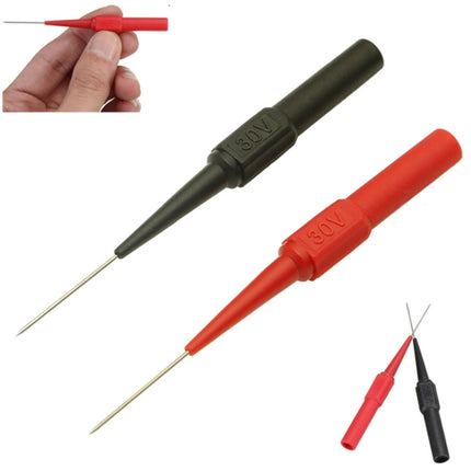 Multimeter Test Pen Test Probe Long and Thin Tip Probe Banana Jack Pin Auto Car Repair Accessories Tool, 30V