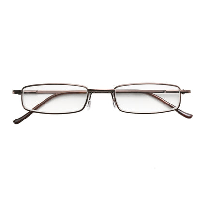 Reading Glasses Metal Spring Foot Portable Presbyopic Glasses with Tube Case, +1.00D, +1.50D, +2.00D