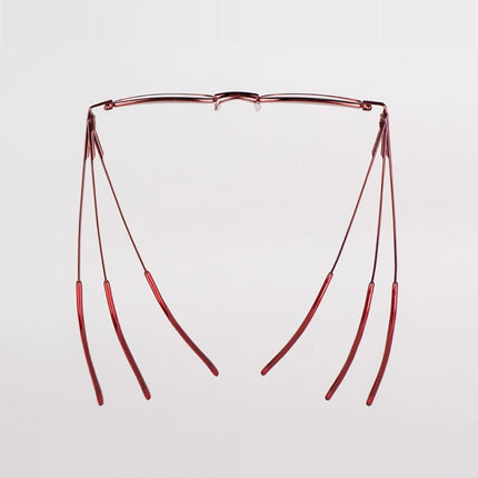 Reading Glasses Metal Spring Foot Portable Presbyopic Glasses with Tube Case, +1.00D, +1.50D, +2.00D