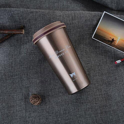 500ML Portable Stainless Steel Creative Gift Coffee Cup Office Vacuum Thermos Mug