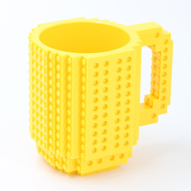 Building Blocks Design Creative Milk Mug Coffee Cup Build-on Brick Drinking Water Holder, 301-400ml
