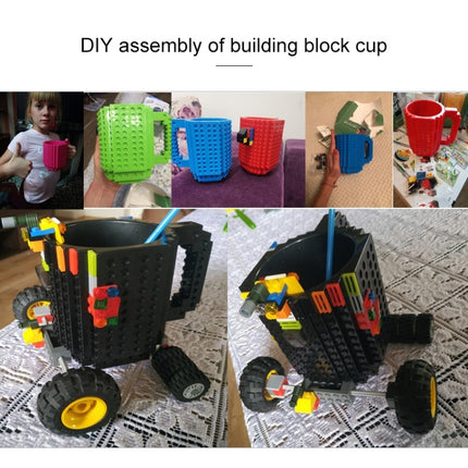Building Blocks Design Creative Milk Mug Coffee Cup Build-on Brick Drinking Water Holder, 301-400ml