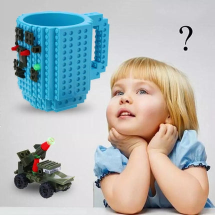 Building Blocks Design Creative Milk Mug Coffee Cup Build-on Brick Drinking Water Holder, 301-400ml