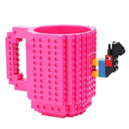 Building Blocks Design Creative Milk Mug Coffee Cup Build-on Brick Drinking Water Holder, 301-400ml