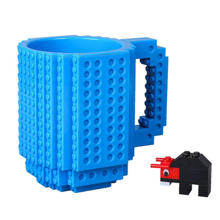 Building Blocks Design Creative Milk Mug Coffee Cup Build-on Brick Drinking Water Holder, 301-400ml