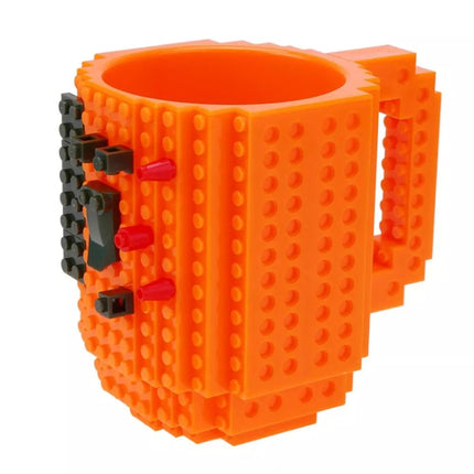 Building Blocks Design Creative Milk Mug Coffee Cup Build-on Brick Drinking Water Holder, 301-400ml