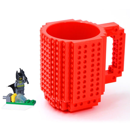 Building Blocks Design Creative Milk Mug Coffee Cup Build-on Brick Drinking Water Holder, 301-400ml
