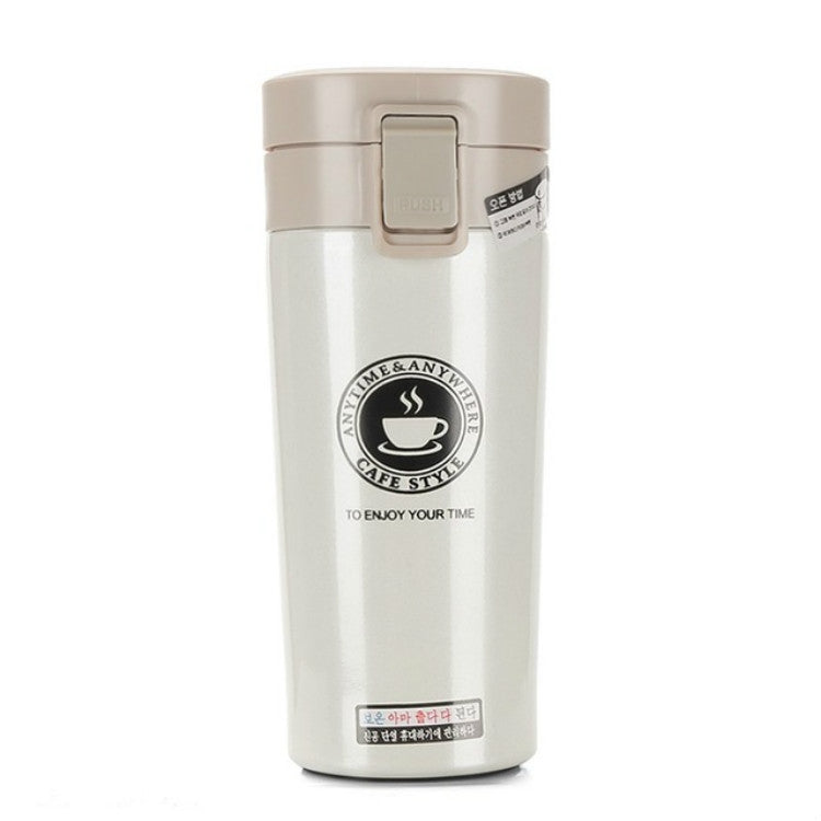 Double Wall Stainless Steel Vacuum Flasks 380ml Car Thermo Cup Coffee Tea Travel Mug Thermol Bottle, 380ml
