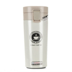Double Wall Stainless Steel Vacuum Flasks 380ml Car Thermo Cup Coffee Tea Travel Mug Thermol Bottle, 380ml