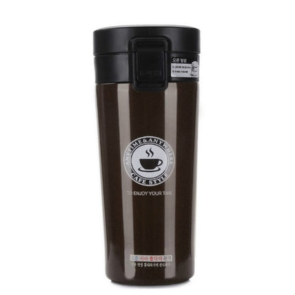 Double Wall Stainless Steel Vacuum Flasks 380ml Car Thermo Cup Coffee Tea Travel Mug Thermol Bottle, 380ml