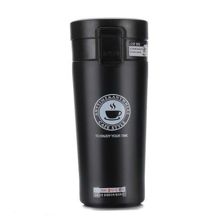 Double Wall Stainless Steel Vacuum Flasks 380ml Car Thermo Cup Coffee Tea Travel Mug Thermol Bottle, 380ml