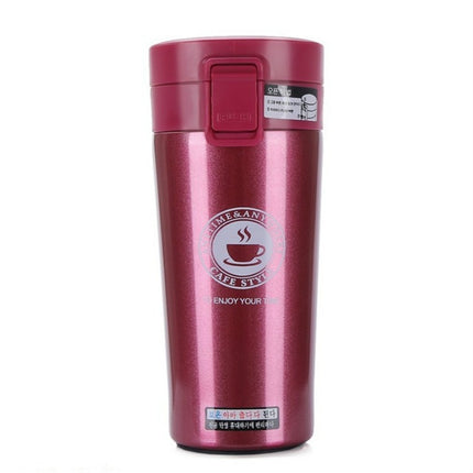 Double Wall Stainless Steel Vacuum Flasks 380ml Car Thermo Cup Coffee Tea Travel Mug Thermol Bottle, 380ml