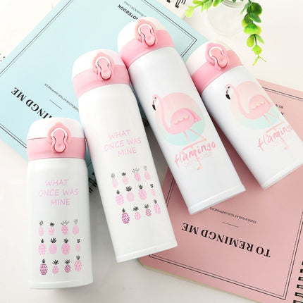 Bouncing Vacuum Flask Mug Travel Stainless Steel Thermos Cup, 350ml, 500ml