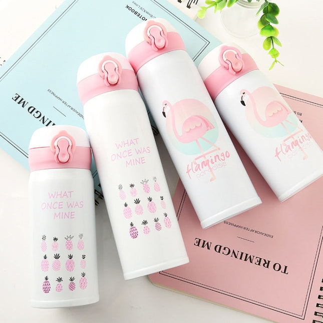 Bouncing Vacuum Flask Mug Travel Stainless Steel Thermos Cup, 350ml, 500ml