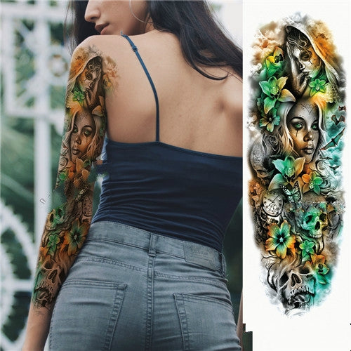 Large Arm Sleeve Waterproof Temporary Tattoo Sticker