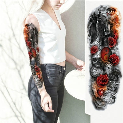 Large Arm Sleeve Waterproof Temporary Tattoo Sticker