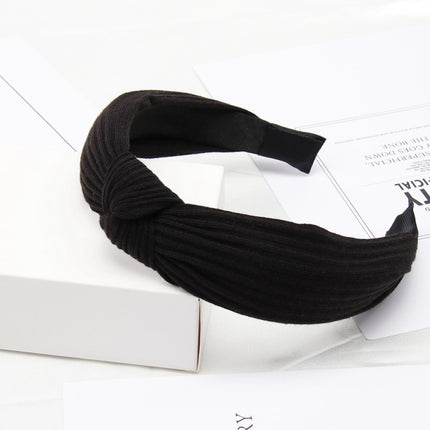 Soft Knotted Headband Hairband Lady Bow Hair Hoop Hair Accessories, Black, Pink, Wine red, Gray, Green, Navy Blue, Yellow, Khaki, Dark gray, Cyan
