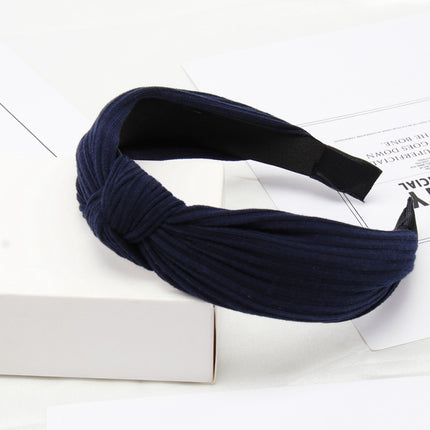 Soft Knotted Headband Hairband Lady Bow Hair Hoop Hair Accessories, Black, Pink, Wine red, Gray, Green, Navy Blue, Yellow, Khaki, Dark gray, Cyan