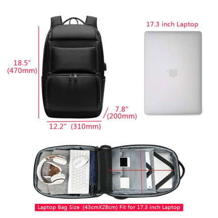 Men Large Capacity Travel Backpack Anti-thief Laptop Backpack with USB Charging Port