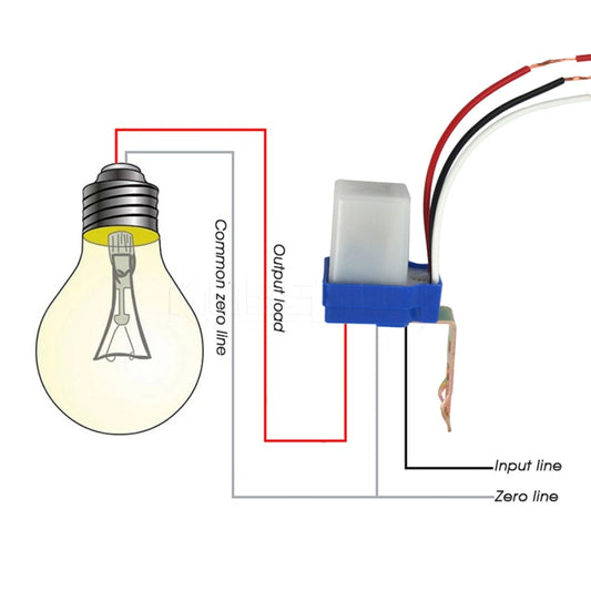 Interruptor automático con sensor de interruptor, fotocélula, control de interruptor de alumbrado público, 110 V, 12 V, 220 V, 24 V