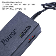 110-220V AC To DC 12V / 15V / 16V / 18V / 19V / 20V / 24V Universal Laptop Charger Adapter