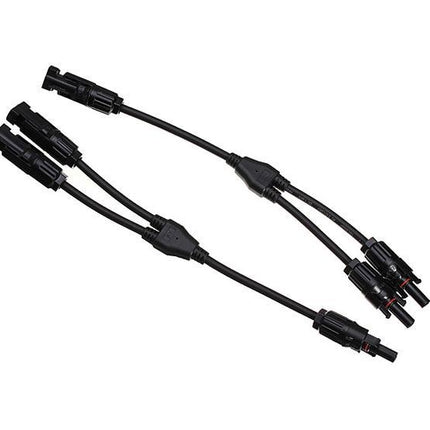 1 Pair MC4 Branch Y Adapter Connectors M/M/F and F/F/M for Solar Panels Cable