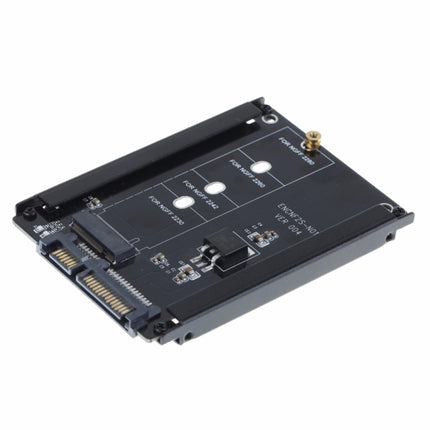 Adaptador de SSD M.2 NGFF (SATA) a SATA de 2,5 con carcasa de metal CYB + M Socket 2 para disco duro de estado sólido SSD M2 NGFF de 2230/2242/2260/2280 mm