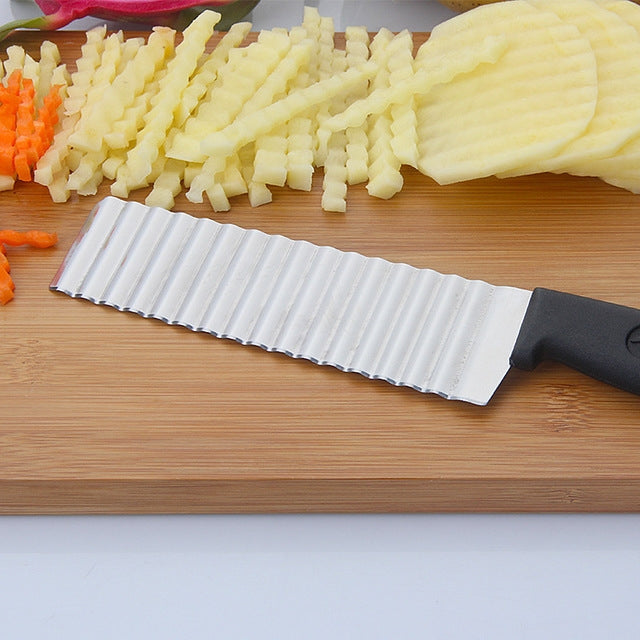 2 PCS Stainless Steel Wave Knife Professional Potato Cutting Machine, Style 1