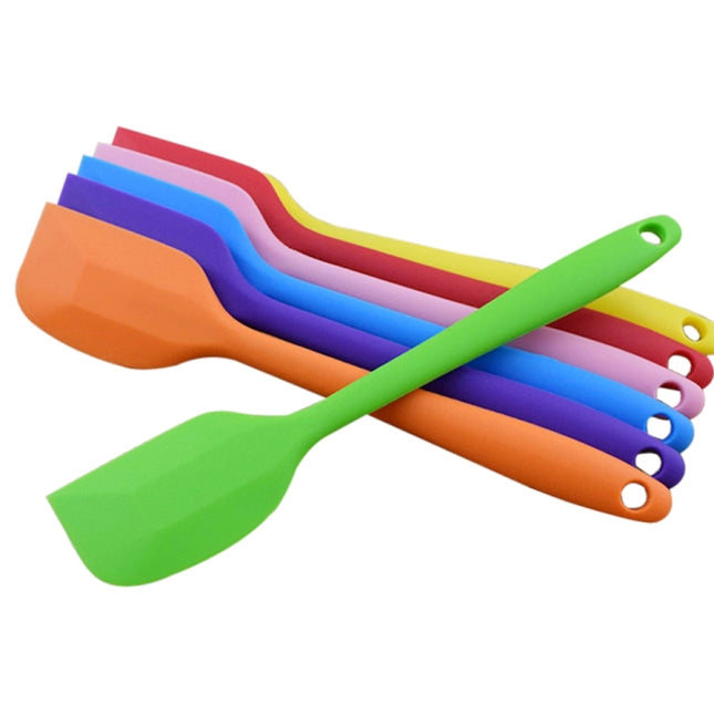 Kitchen Silicone Cream Cake Spatula Mixing Scraper Brush Butter Mixer Brushes Baking Tool Kitchenware, Yellow, Green, Blue, Purple, Pink, Orange, Red