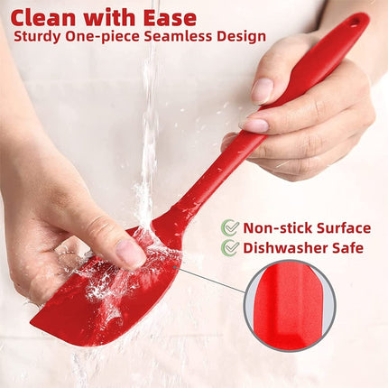 Kitchen Silicone Cream Cake Spatula Mixing Scraper Brush Butter Mixer Brushes Baking Tool Kitchenware, Pink, Orange, Red, Yellow, Green, Blue, Purple