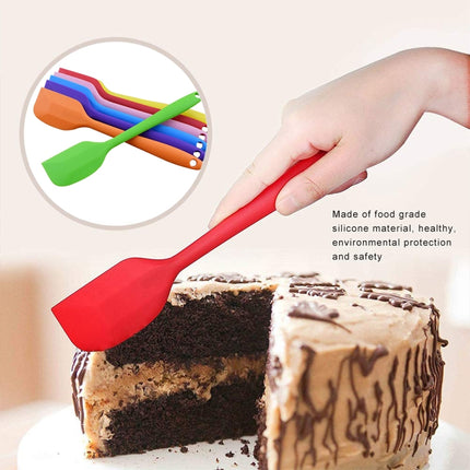 Kitchen Silicone Cream Cake Spatula Mixing Scraper Brush Butter Mixer Brushes Baking Tool Kitchenware, Pink, Orange, Red, Yellow, Green, Blue, Purple