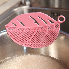 Leaf Shaped Rice Wash Gadget Noodles Beans Colanders Strainers Cleaning Tool, Size:10.5x14.5cm