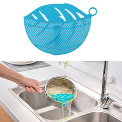 Leaf Shaped Rice Wash Gadget Noodles Beans Colanders Strainers Cleaning Tool, Size:10.5x14.5cm