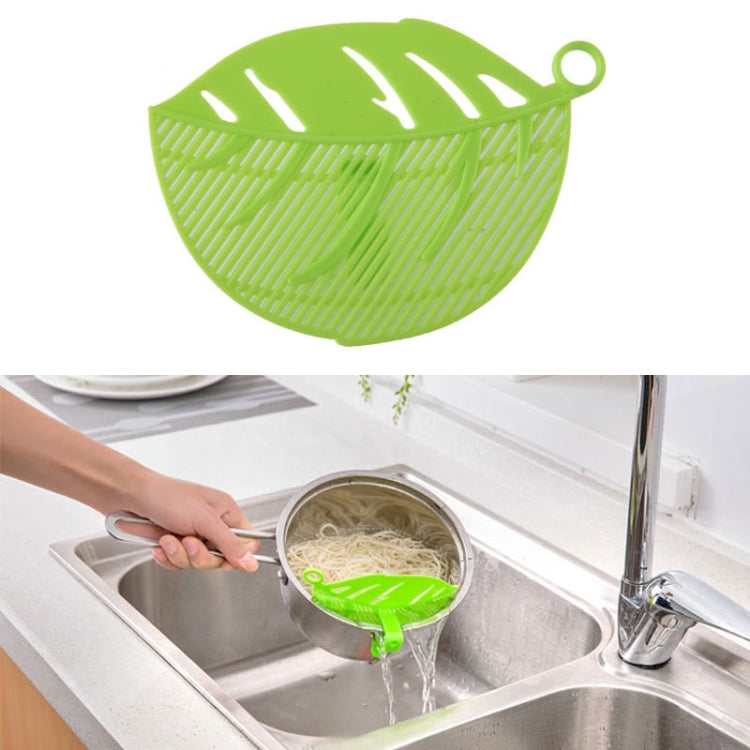 Leaf Shaped Rice Wash Gadget Noodles Beans Colanders Strainers Cleaning Tool, Size:10.5x14.5cm