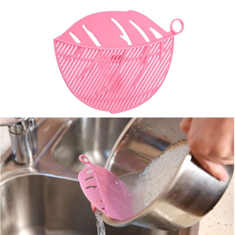 Leaf Shaped Rice Wash Gadget Noodles Beans Colanders Strainers Cleaning Tool, Size:10.5x14.5cm