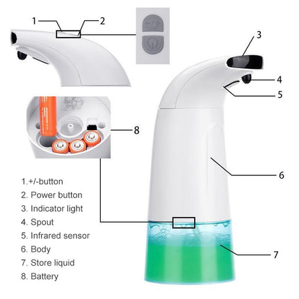 Infrared Intelligent Automatic Induction Toilet Household Foam Hand Soap Dispenser Soap Dispenser